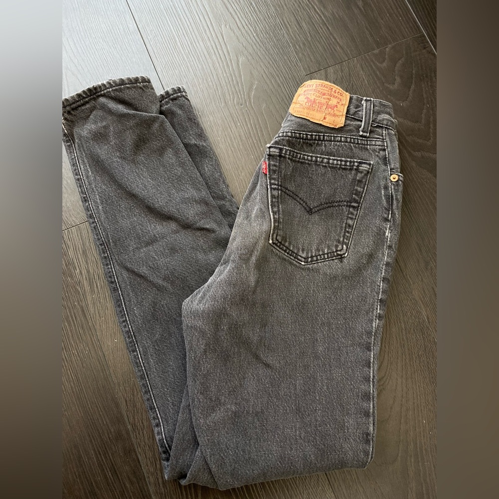 Vintage black high rise button fly Levi’s
